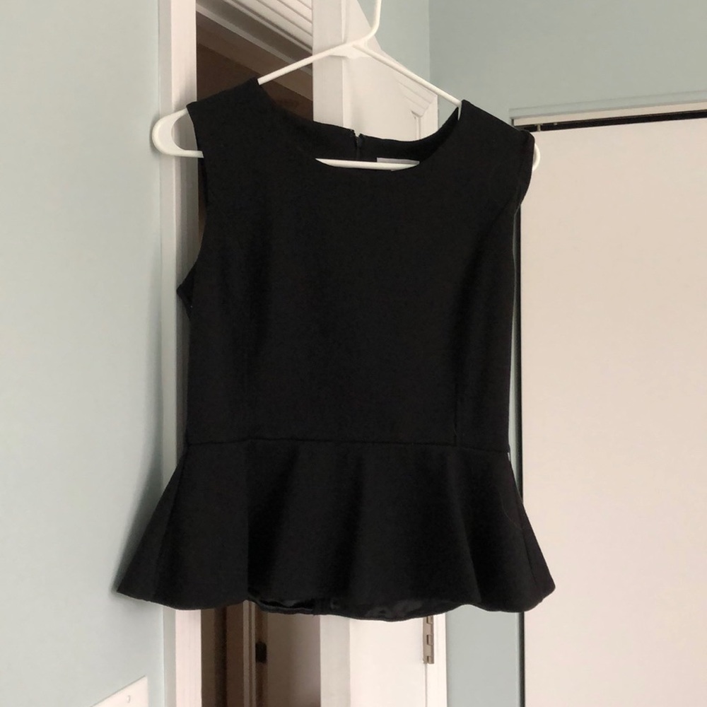 Black peplum top